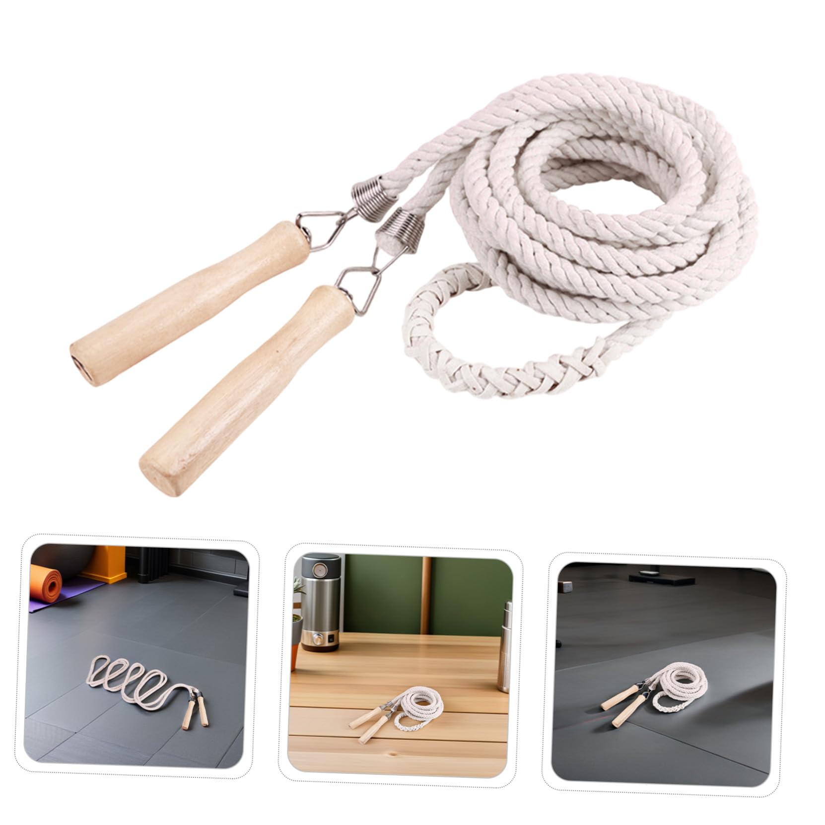 ifundom 2piezas Cuerda Para Saltar Larga Trenzada De Algodón Para Equipo Multijugador Para Actividades Al Aire Fitness y Grupales