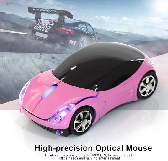 Bewinner Wireless Mouse for Kids, 2.4G & Bluetooth, 1600DPI, Pink
