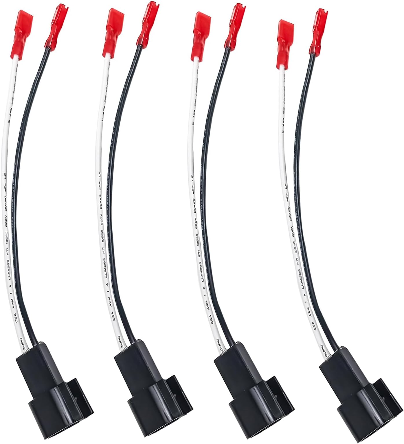 4 Pack 72-5600 Speaker Harness Car Front Rear Door Speakers Adapter Connector Adaptor Plug Compatible with Ford F150 F250 Escape Mustang Lincoln Mercury Mazda