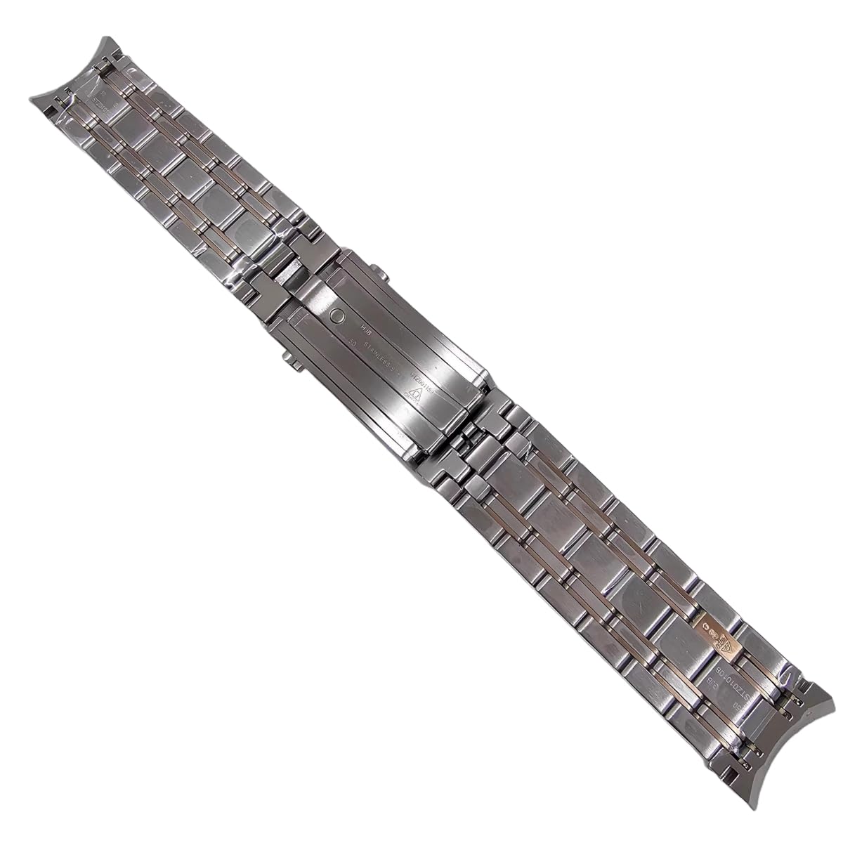 Edelstahl Uhrenarmband 20mm Metall Ersatzarmband Rundanstoß Gliederband Silber Gold Bicolor für Omega Seamaster 300