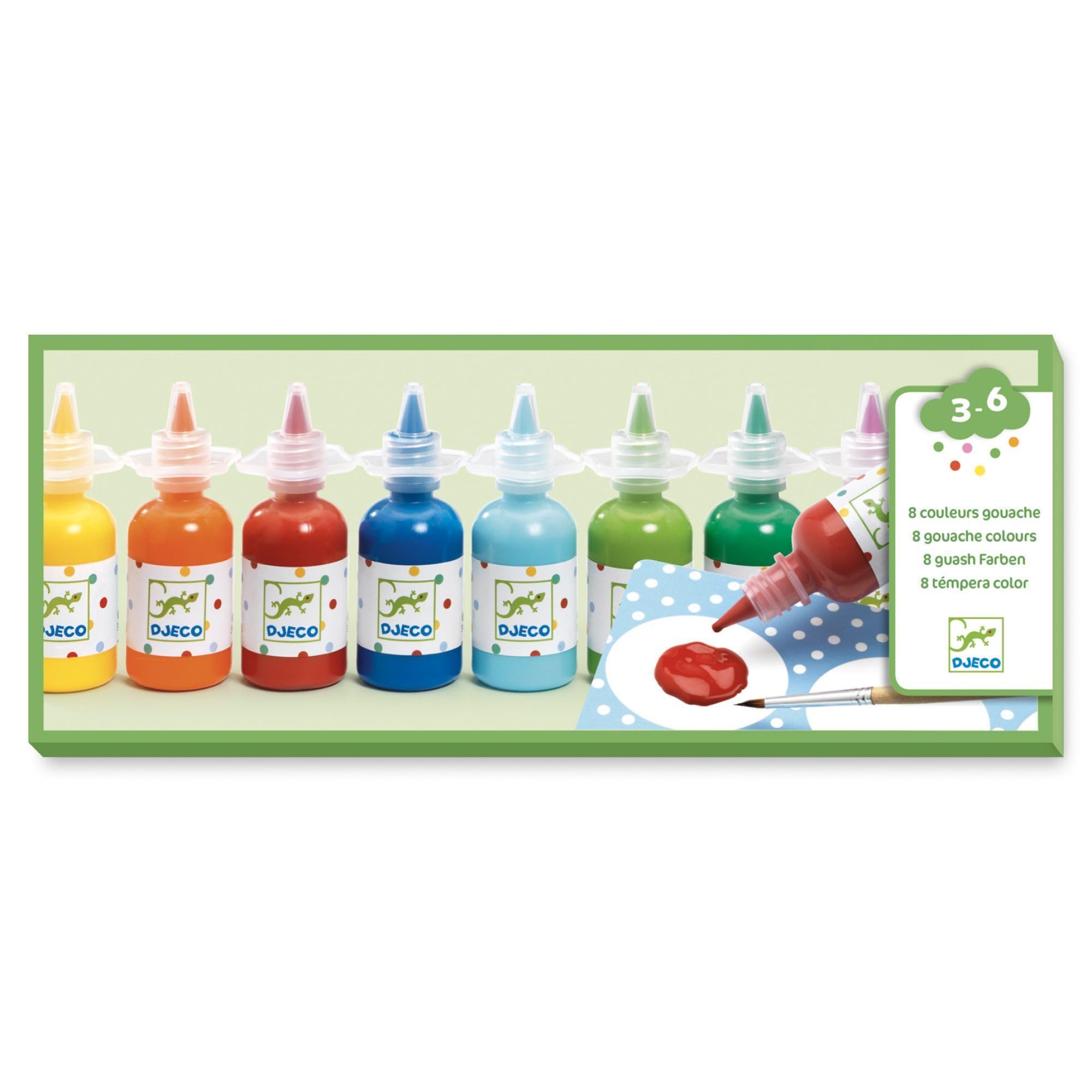 8 bouteilles de gouache - Djeco