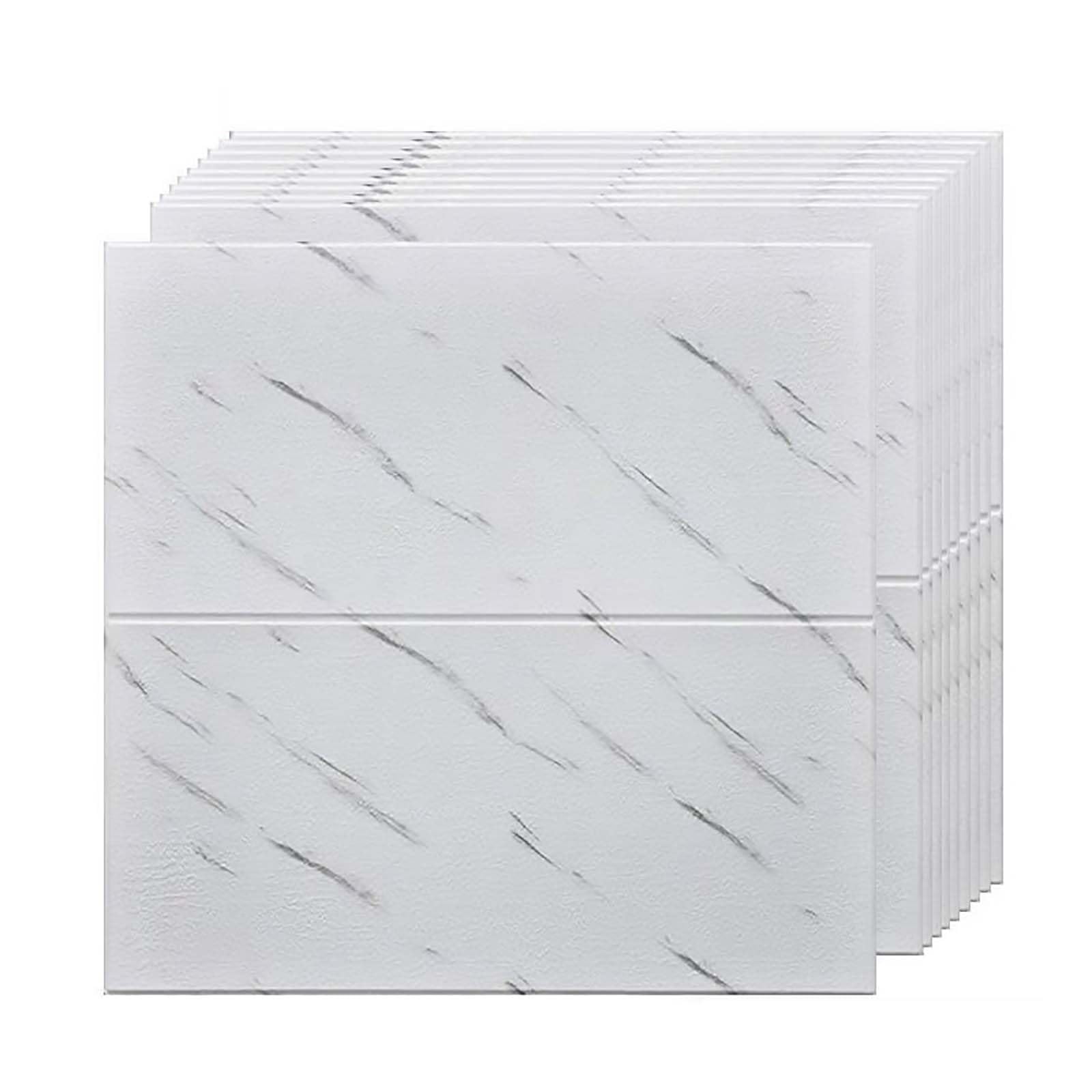 Panneau mural 3D mousse pour masquer les défauts des murs blanc 10 pces