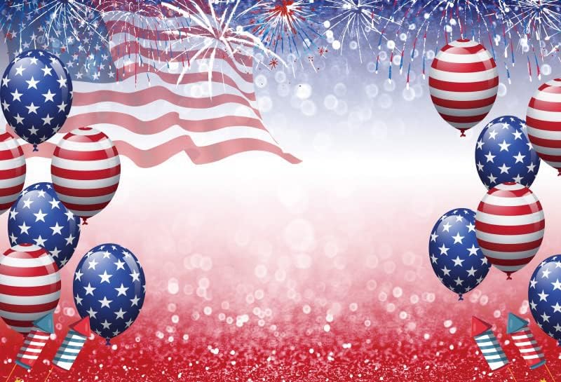 Amazon.com : DASHAN 10x8ft 4th of July Patriotic Backdrop American Flag ...