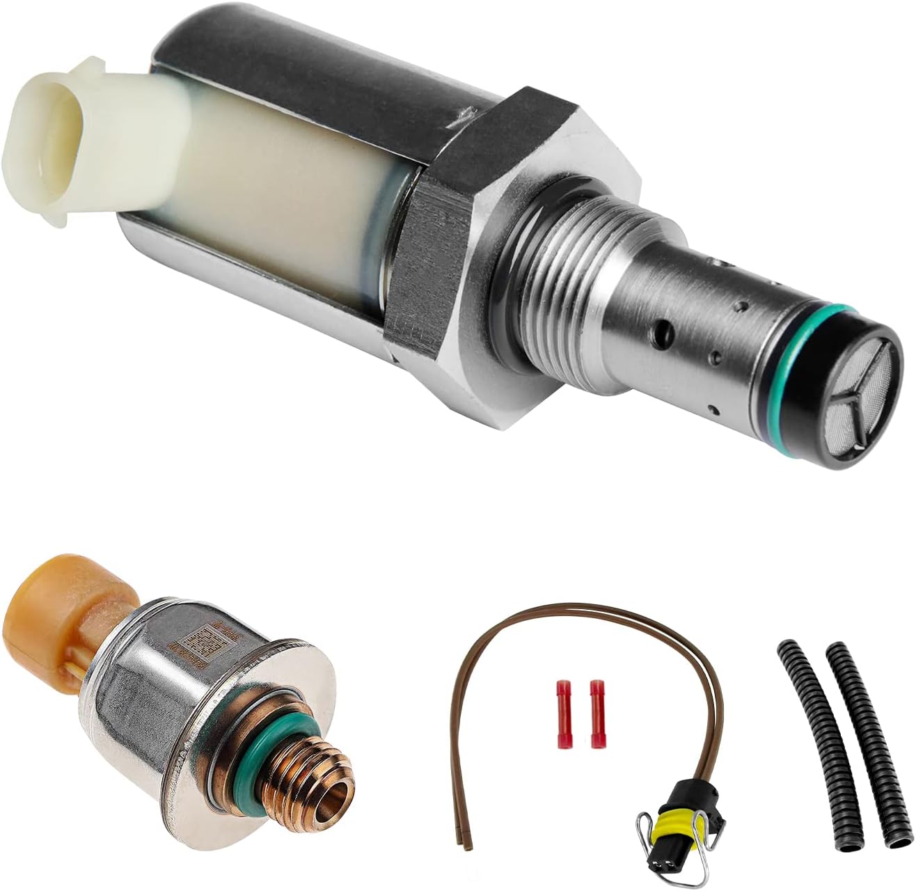 6.0 IPR Valve with ICP Control Sensor and Pigtail | Replacement for 2003-2010 F250 F350 F450 F550 E450 Super Duty Excursion, 04-10 E350 E450 | REPLACE# CM-5126, 1846057C1, 4C3Z-9F838-A, 1845428C91