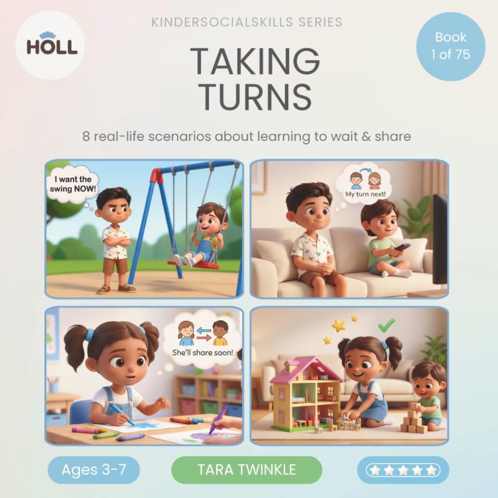 Taking Turns | A Social Story for Kids | KinderSocialSkills: Teaching Waiting Patiently to Ages 3–7 Through Story