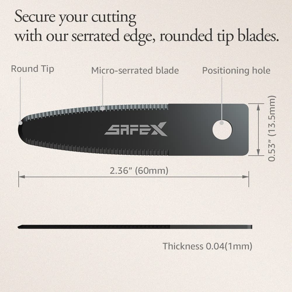 Amazon.co.jp: SAFEX Cutter, For Cardboard, Logistics-kun, Fluorine  Replacement Blades, 2 Pieces, Total Length: 2.4 inches (6 cm), Black (10) :  DIY, Tools & Garden