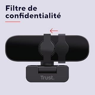 Trust Oran Webcam 1080p avec Micro et Filtre de Confidentialité, Webcam USB Mise au Point Fixe 30 FPS, 85% Plastique Recyclé, Web Camera pour Ordinateur Portable Mac Windows Zoom Teams