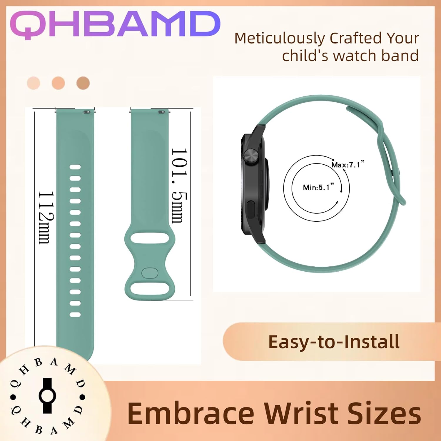 10-Pack Compatible for Gizmo Watch 3 2 1/Gabb Watch 3 2 1 Watch Band, Silicone Sport Bands Breathable Waterproof Replacement Straps for Smartwatches image 3