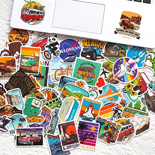 Set di 50 adesivi per veicoli stradali, per auto, laptop, telefono, chitarra, skateboard, moto, biciclette, adesivi in vinile, impermeabili, per ragazzi, bambini, adulti