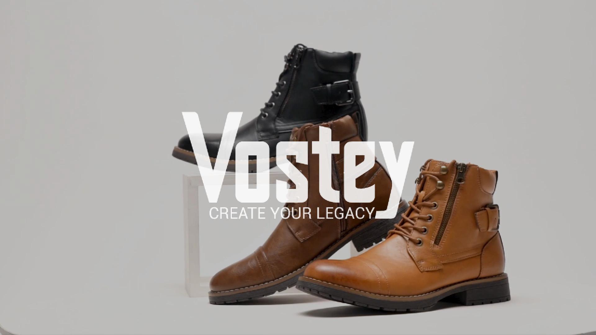 Vostey Tan Leather Men\'s Boots MENS LEATHER COWBOY Quincy Weathered Tan Brown Square Toe  main image 4