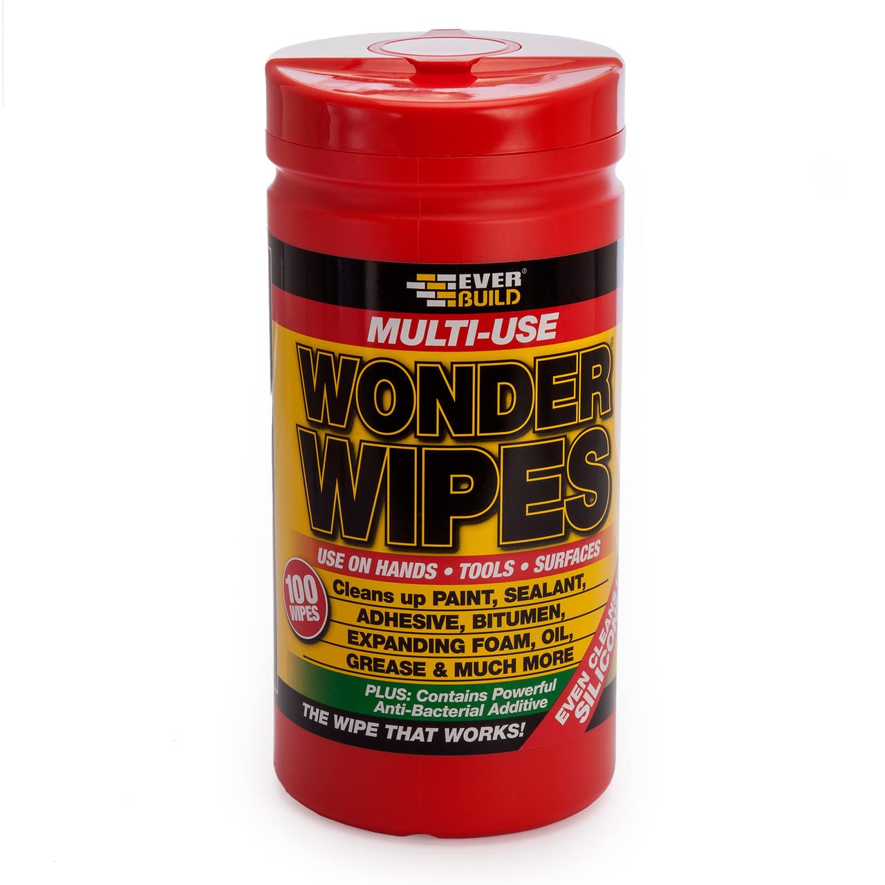 Everbuild Sika Wonder Wipes Profi-Handreinigungstücher feucht – 100 Tücher, 6 Stück