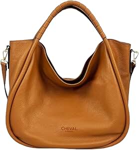 Cheval Firenze Borsa A Spalla Iris, Vera Pelle Made In Italy (Beige