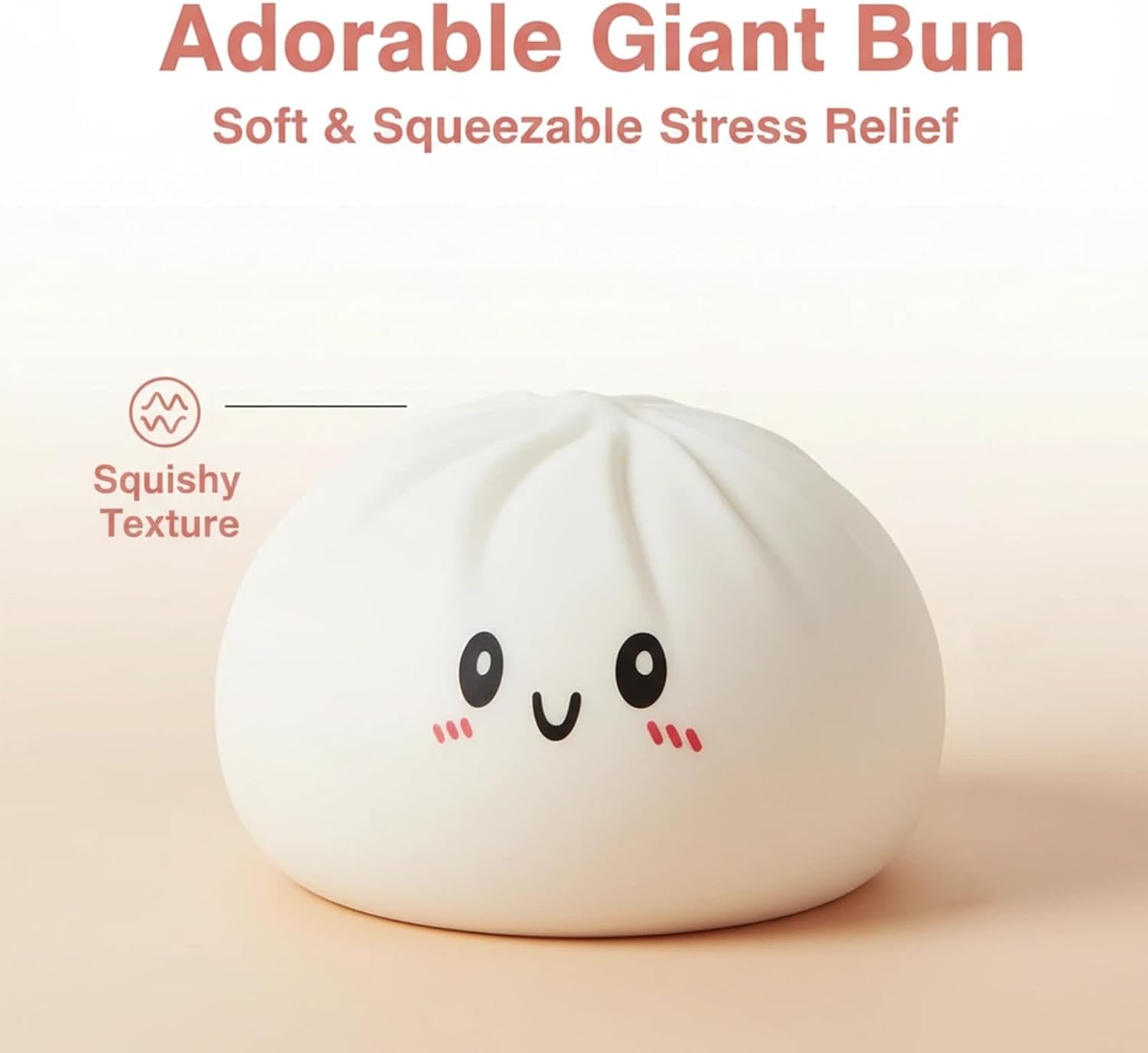 Giant Dumpling Squishy for Adults, 6 Inch Jumbo Dumpling Stress Ball, Soft Squeeze Decompression Dough, Anxiety Relief Fidget, Adult Fidget Tool (Purple