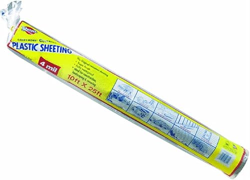 Warp Brothers 12-4CH10B 4M BLK PLSTC SHTNG, 10 x 25 pies, negro