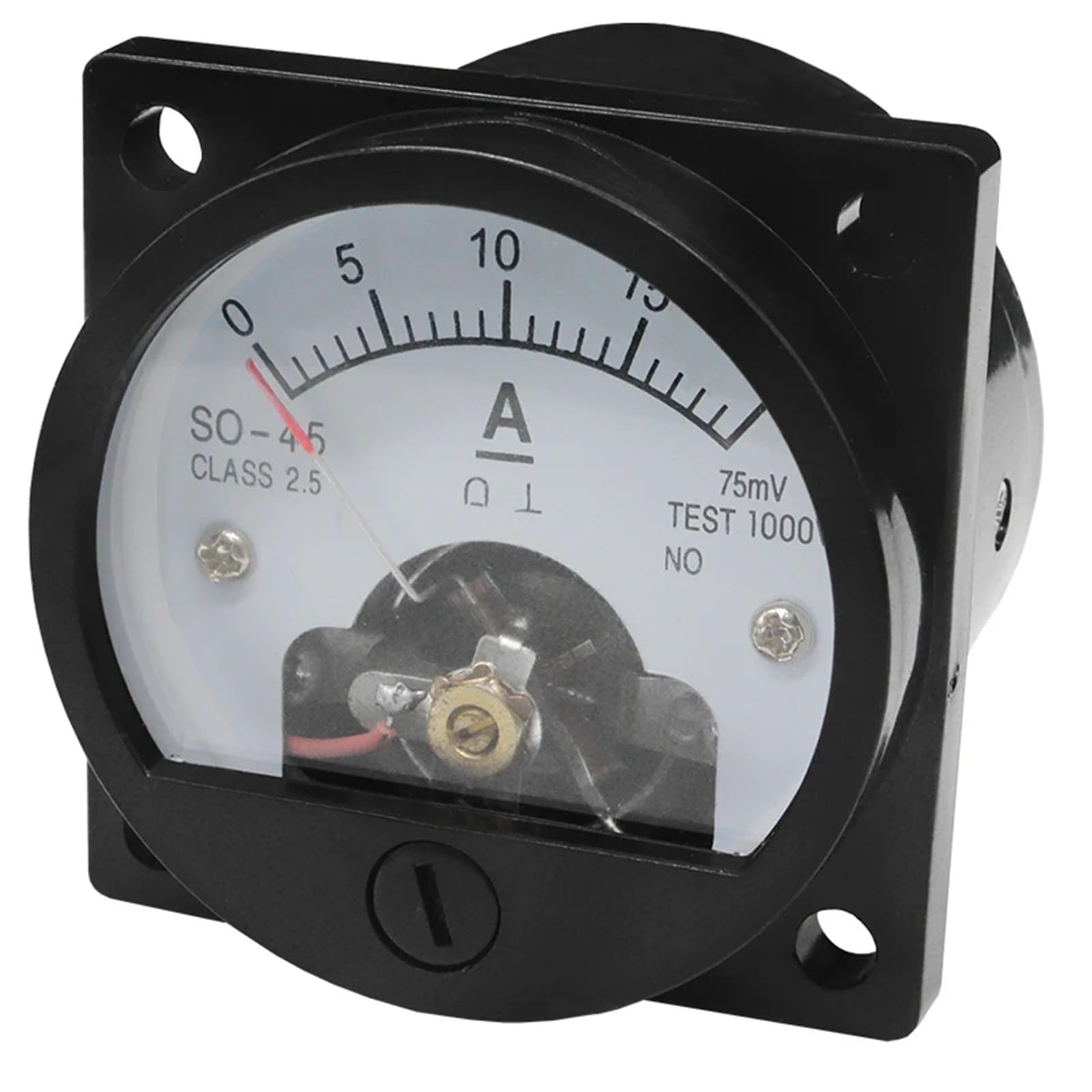 Analogowy amperomierz DC SO-45 z okrągłym wskaźnikiem, 2A-800 A, 45 x 45 mm, miernik panelu prądowego, 1 sztuka (DC400A 75mV)