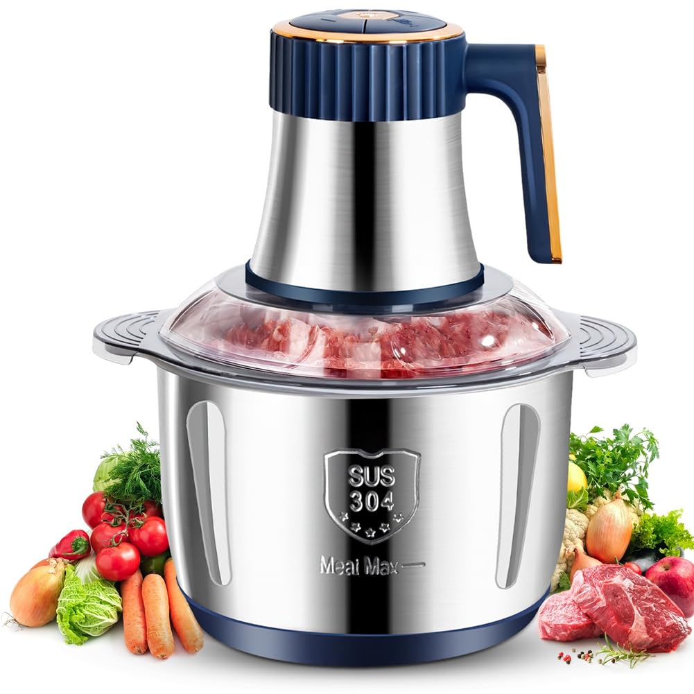 BTuregsau Electric Meat Grinder 5L Food Crusher Multifunction Vegetable Fruit Food Processor Chopper Kitchen Machine US Plug