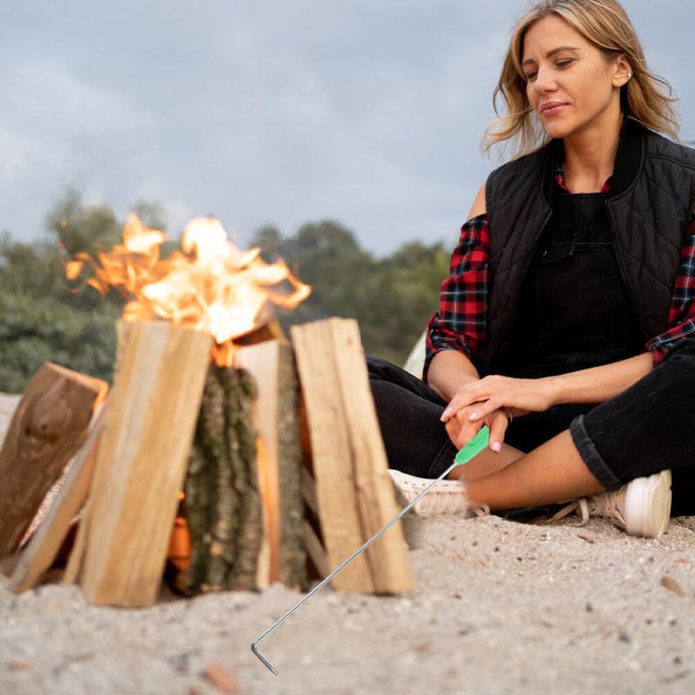 PRETYZOOM Fireplace Poker Hook Fire Pit Poker Stick 13 Inch Extra Long Portable Campfire Poker for Outdoor Camping Fireplace Tool Stoke Campfire Fireplace Indoor or Outdoor Use Fire Poker