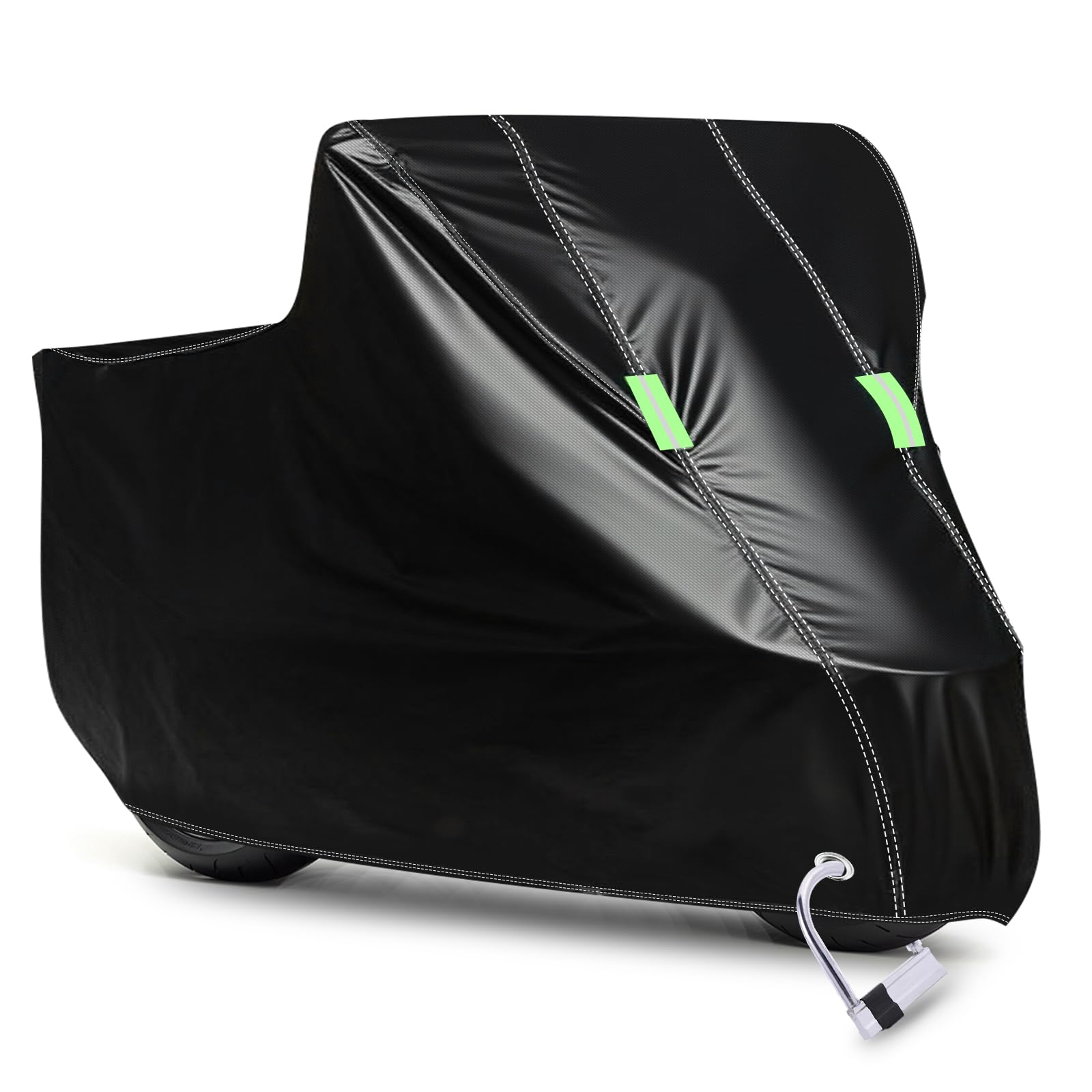 D-Lumina Telo coprimoto impermeabile per moto, in poliestere 210D, antifurto, universale, per la maggior parte delle moto, scooter, vespa, ecc., 265 x 105 x 125 cm, XXL