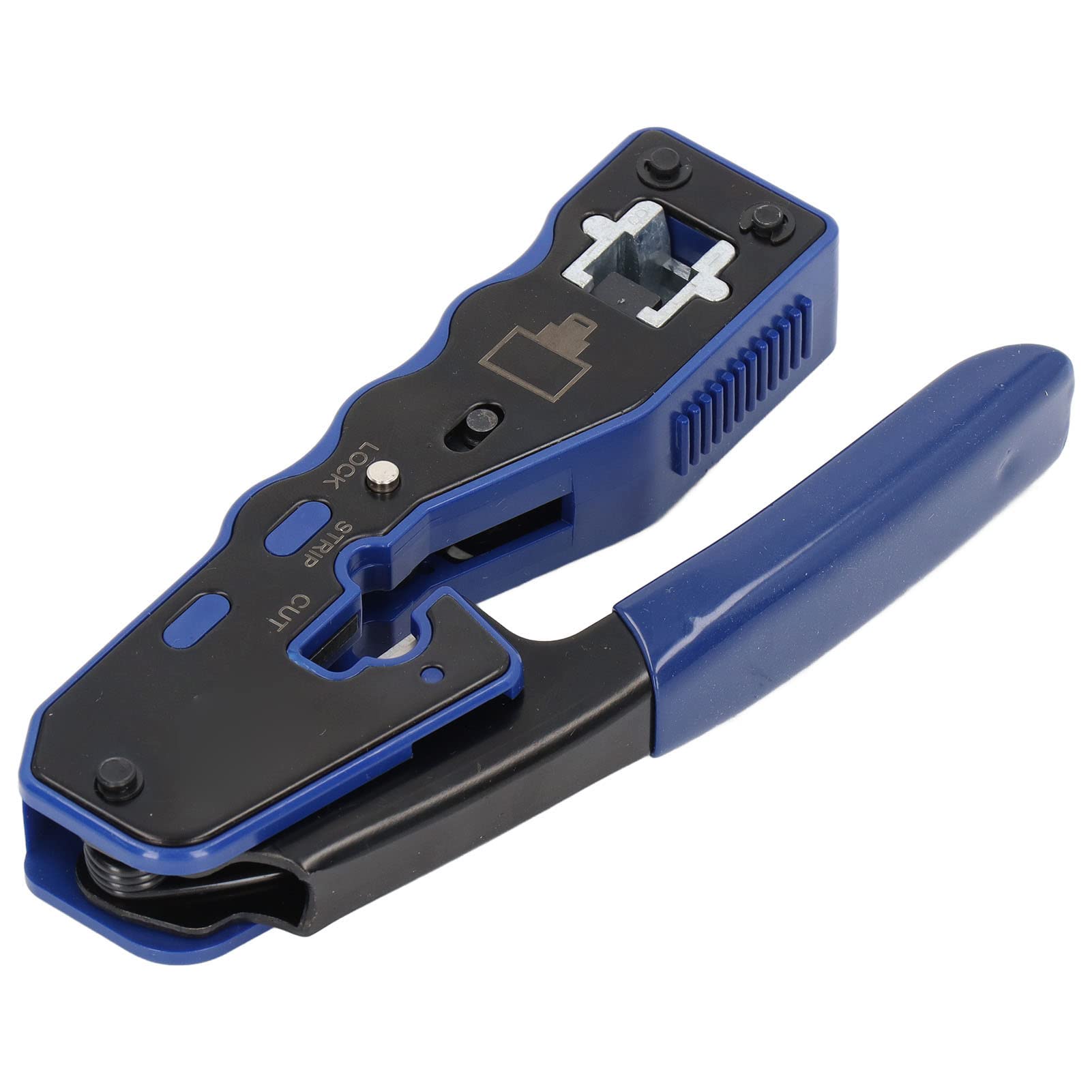 Kit d’outils de sertissage RJ45, ensemble d’outils de sertissage Ethernet comprenant 50 connecteurs RJ45 et un dénudeur de fils, outil de sertissage pour câbles réseau 8P adapté