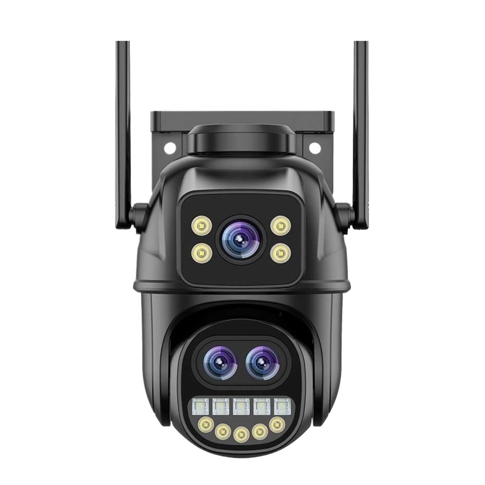 JVDDI 8MP 4K HD WiFi IP Camera Outdoor 8x Zoom Three Lens Dual Screen PTZ Auto Tracking Home Security CCTV Surveillance(NO CARD)