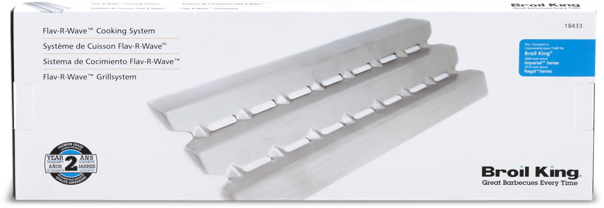 Broil King Grill per Barbecue/Grill, Flav della R di Wave per Imperial/Porta, in Acciaio Inox, 5 x 5 x 5 cm, 18433