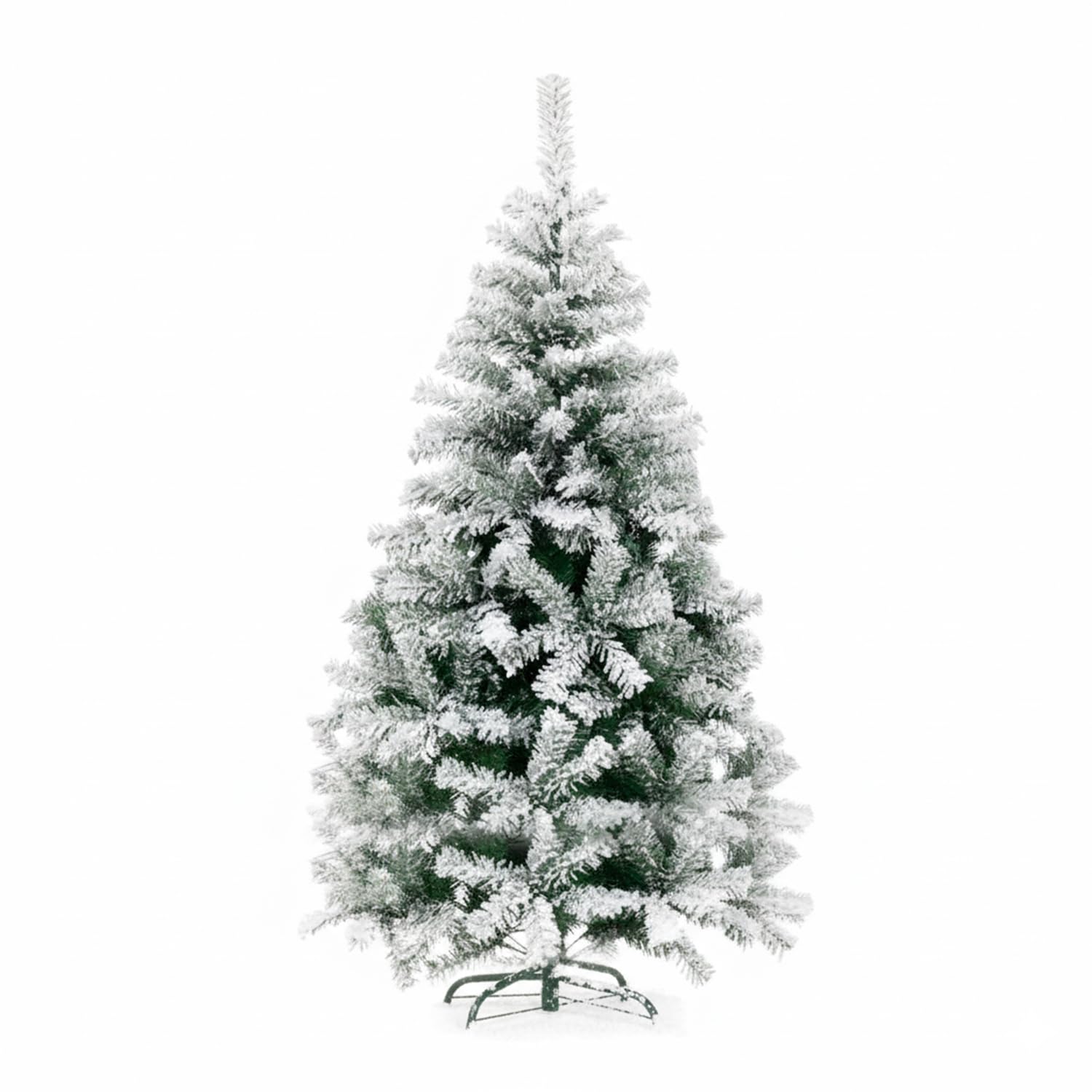 Albero di Natale Artificiale Innevato di 210 cm con 1078 Rami. Perfetto per Interni, Pronto per Essere Decorato con Luci e Ornamenti Natalizi con Base in Metallo e Innesto Facile Ø 110 cm