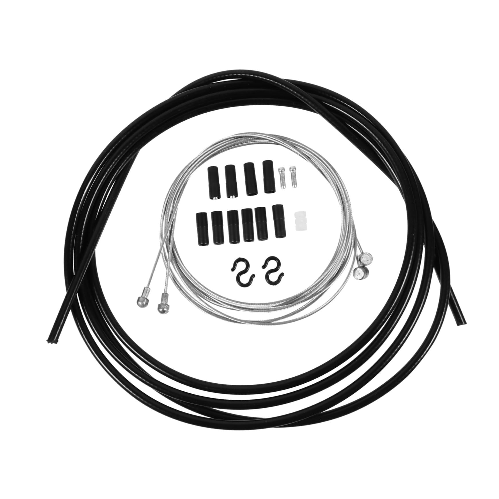 Mikinona 1Set Bike Brake and Derailleur Cable Kit for Mountain Road and Folding Bikes Replacement Cable Housing for Optimal Bike Performance and Compatibility