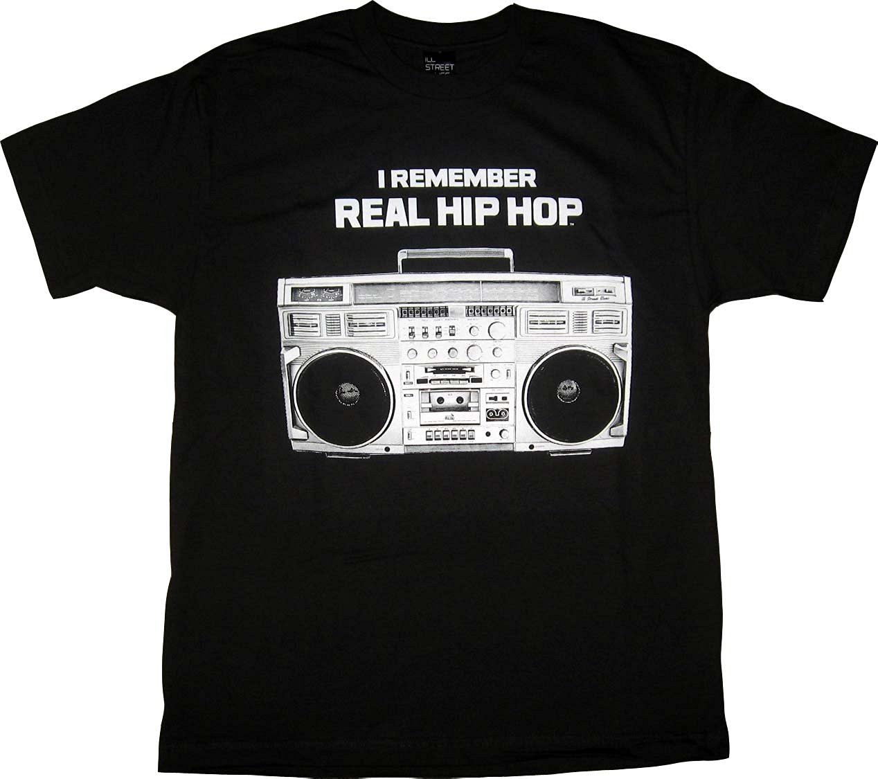 Ill Street Blues I Remember Real Hip Hop with Boombox Radio T-Shirt