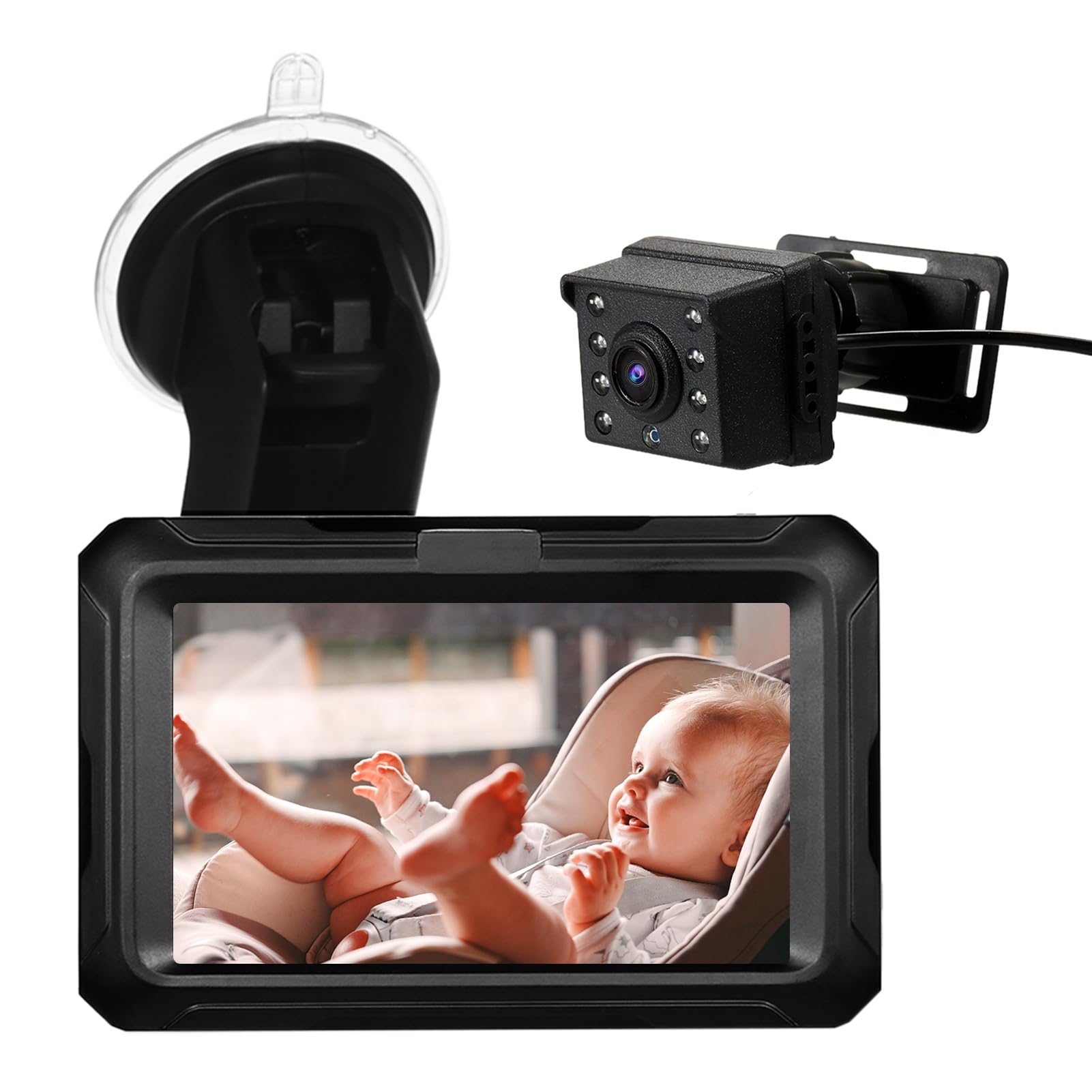 Shkalacar Specchio per Auto per Bambini Sedile Posteriore con Fotocamera