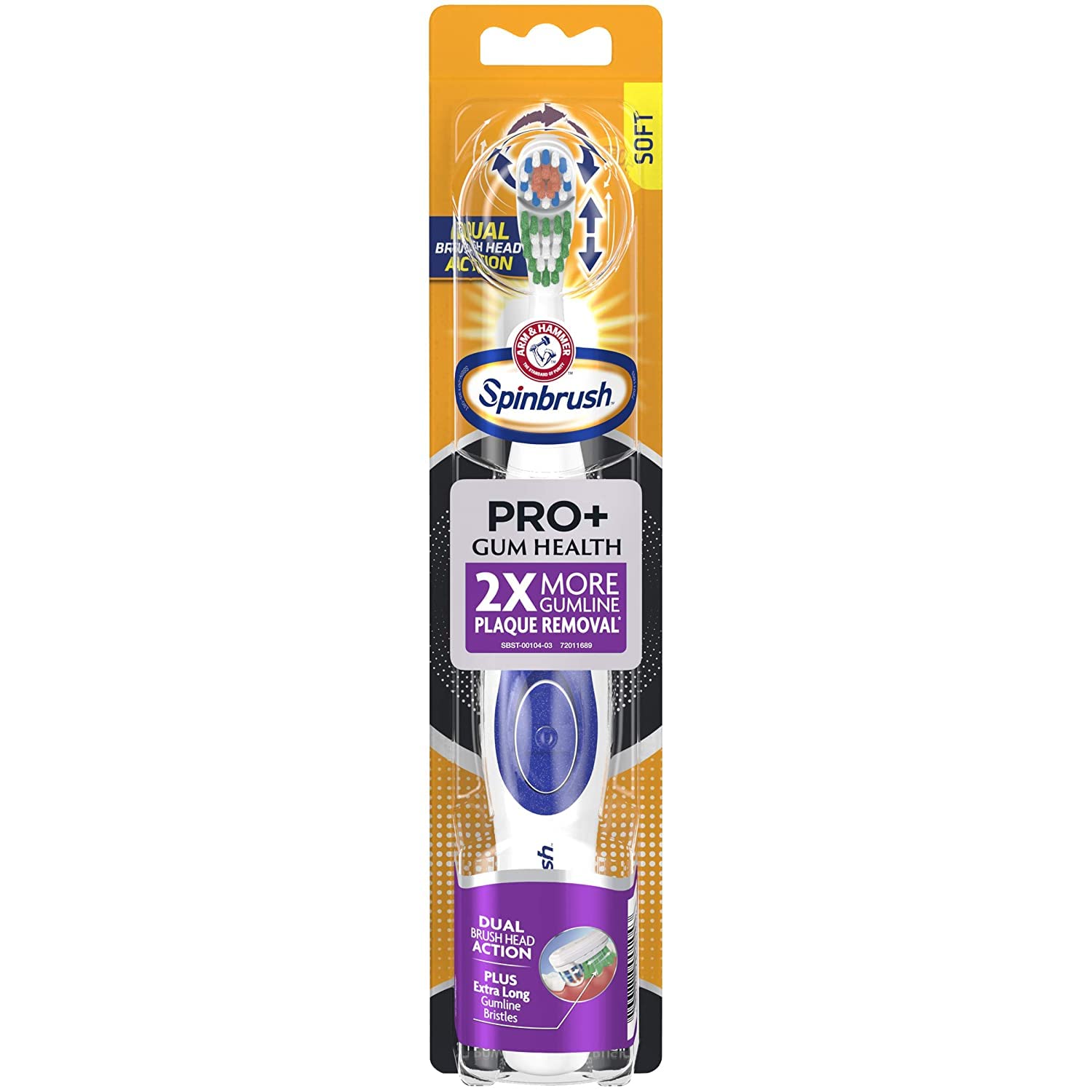 Spinbrush Cepillo de dientes PRO+ Gum Health, 1 unidad
