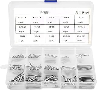 150pcs 15 Kinds 304 Stainless Stainless Steel Cotter Pin, Cotter Pins Stainless Steel Steel Split-cotter Pins Kit M1-M3 Corrosion Resistant Fastening Pins for Mechanical Industrial