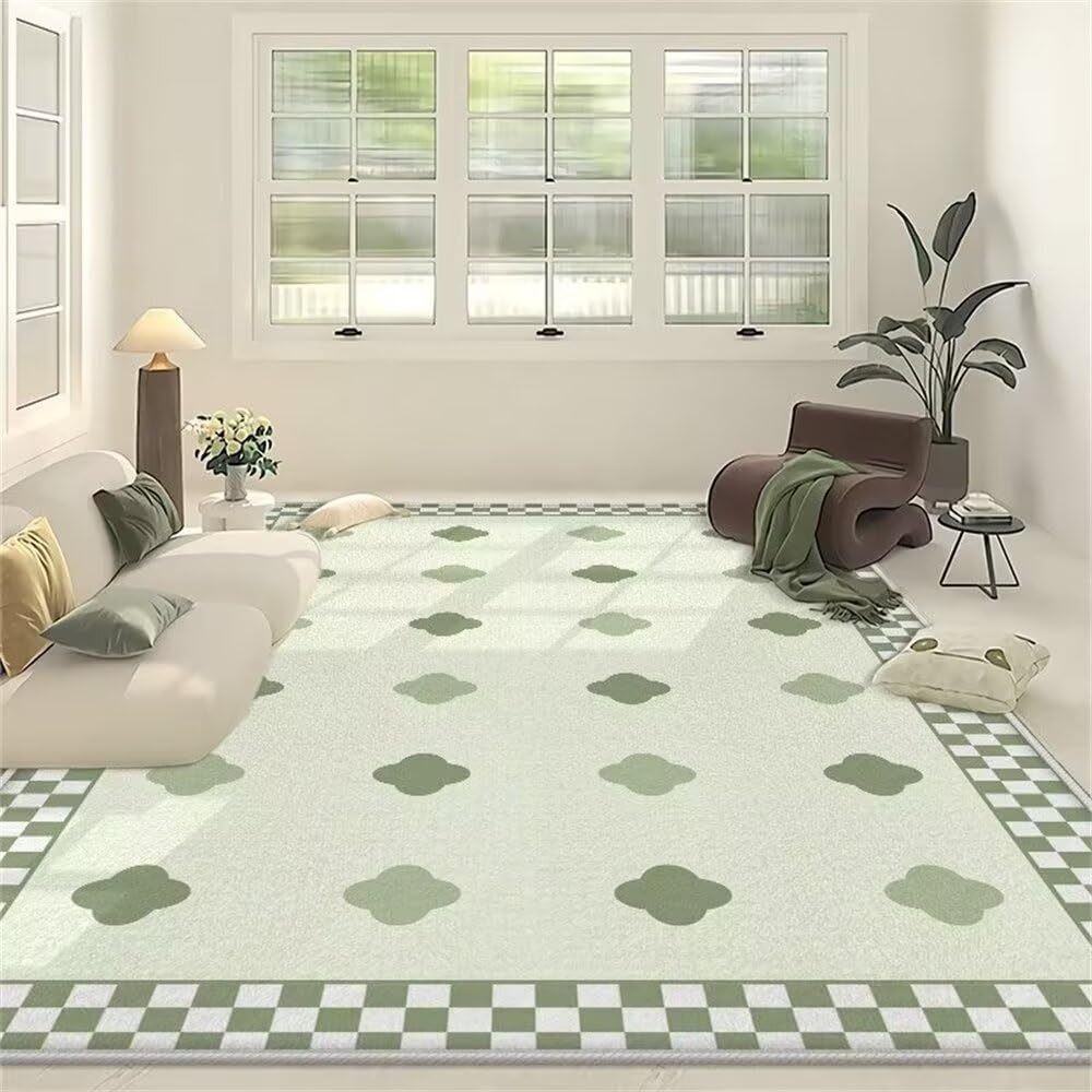 Tapis anti-bruit motif fleurs vert 180x250cm pour isolation phonique