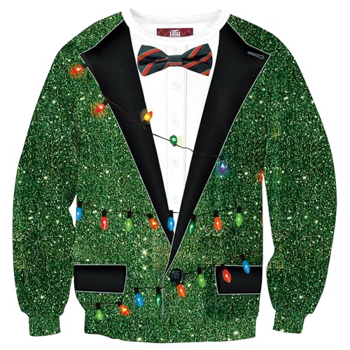 Herberton Hässliche Weihnachtspullover Herren Unisex Lustiger...