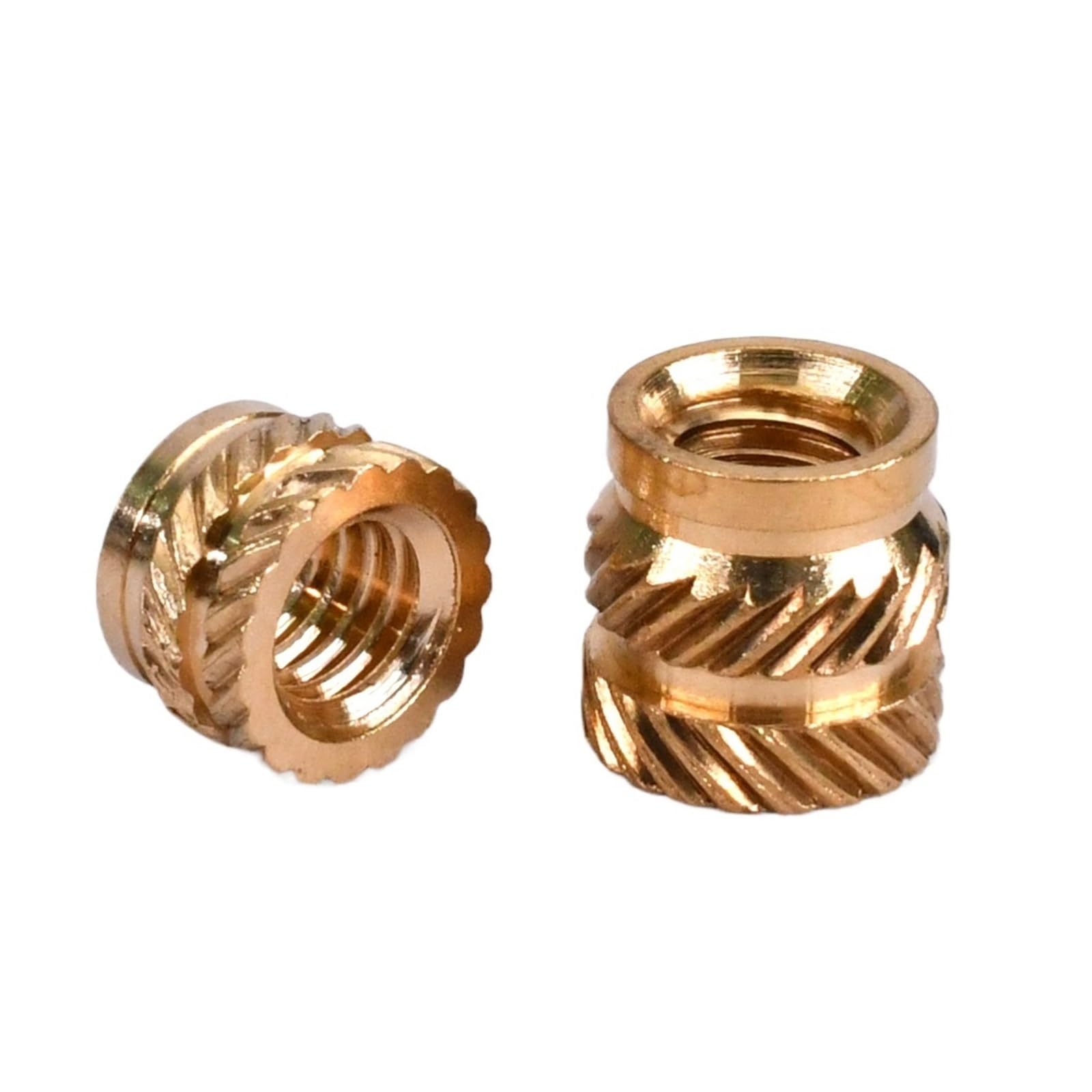 Insertos térmicos roscados, Insertos de rosca termofijados latón for impresión 3D, moleteados, dorados, varios tamaños, paquete 200(M6x5x8)