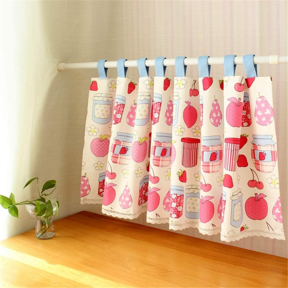 Rideau court pour enfants en coton et lin filtrant la lumière pour fenêtre