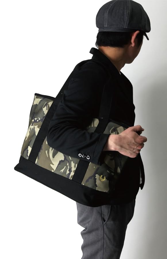 絶版モデルFRED PERRY ドラムバッグ ブラック迷彩柄 2way