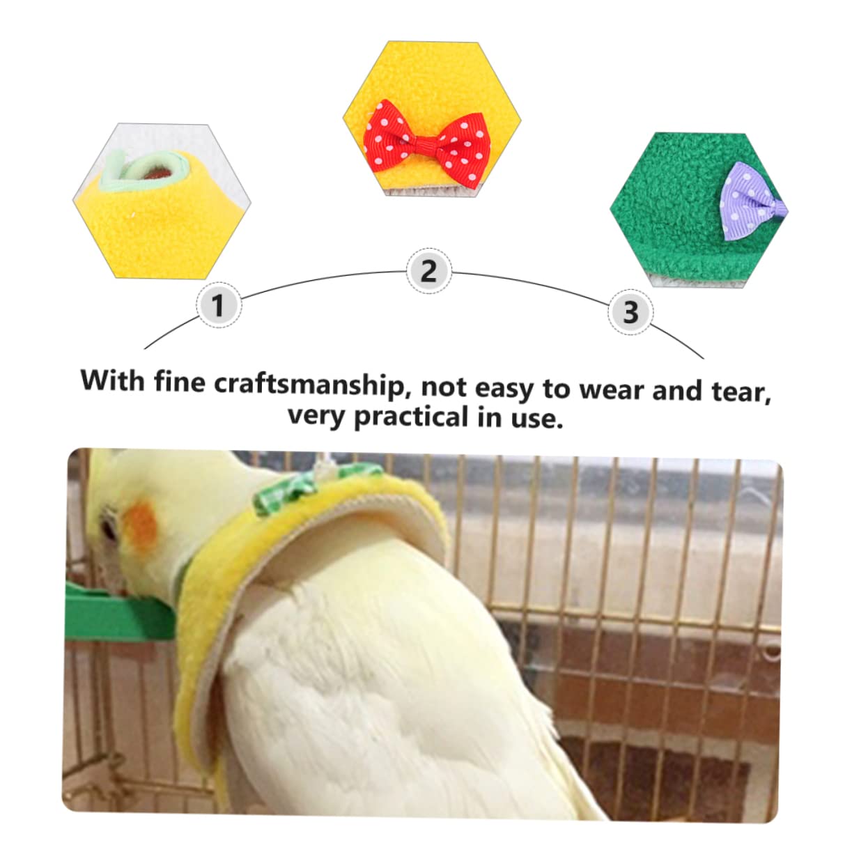 GANAZONO 3Pcs Protective Collars for Parrots to Prevent Scratching and Licking for Healing Wounds Budgies Lovebirds and Cockatiels
