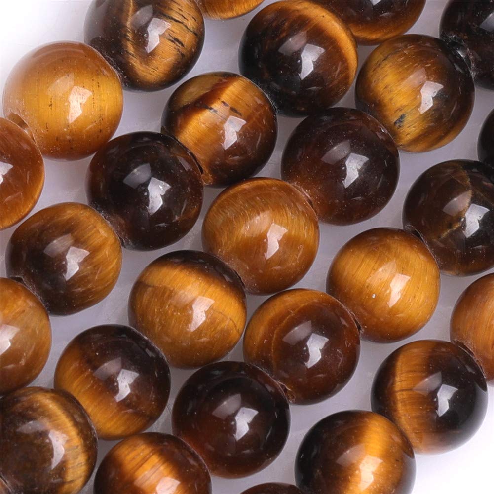 Sweet & Happy Girl's Store Perles Naturelles Rondes En Vrac D'œil De Tigre Bleu Pour La Fabrication De Bracelet/collier Diamètre 6 Mm Fil De 38 Cm, Agate Rose Foncé Onyx, 8mm