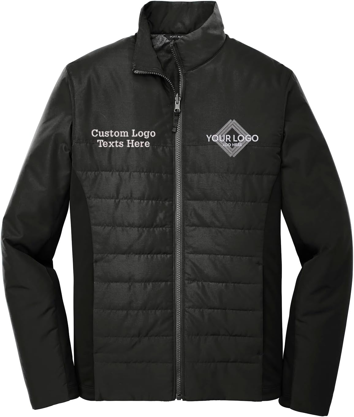 INK STITCH Men J902 Custom Embroidery Add Logo Texts Insulated Puffer Jackets