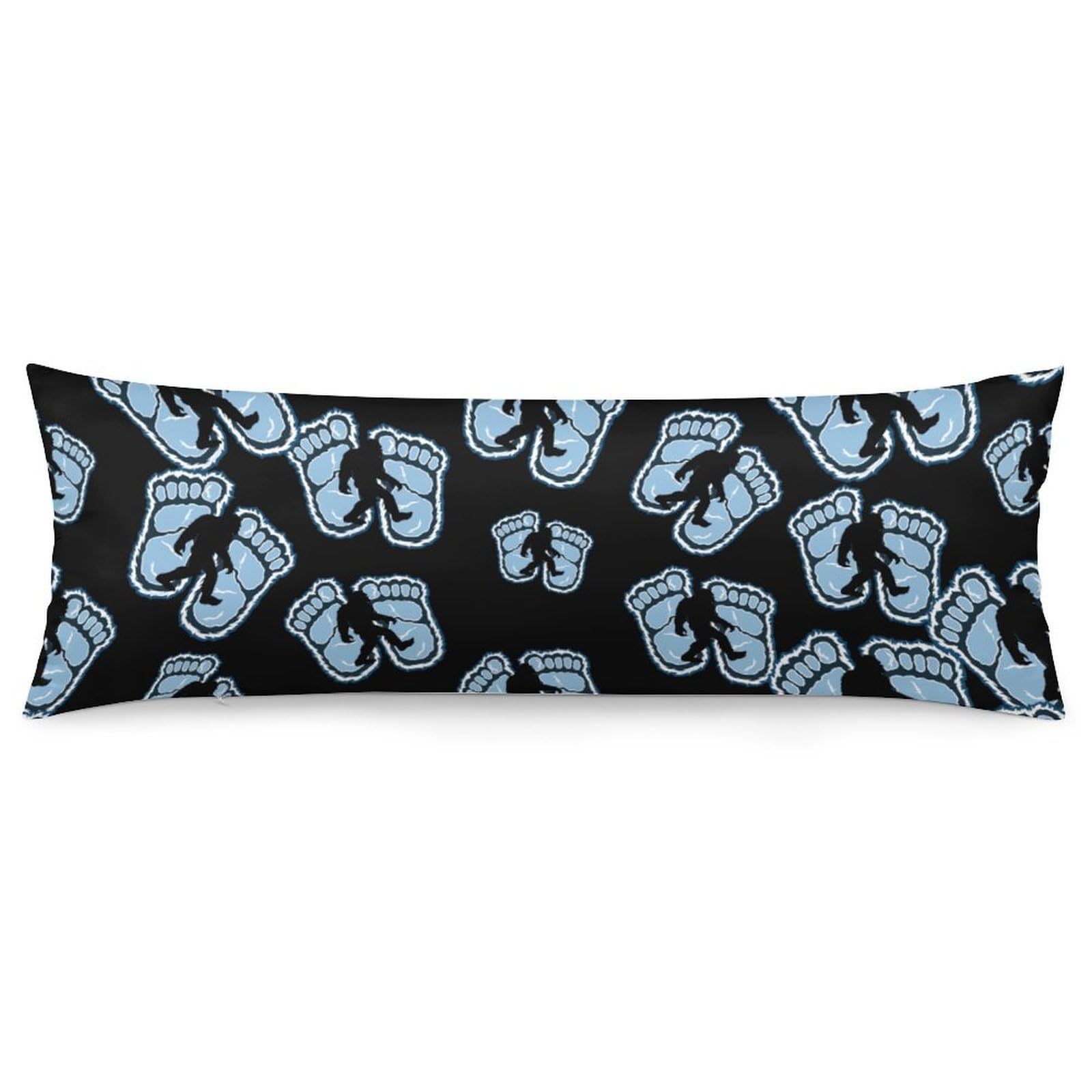 Bigfoot Footprint Sasquatch Throw Pillow Case Long Body Pillow Cover Pillowcase Fashion Accessories Home Decor