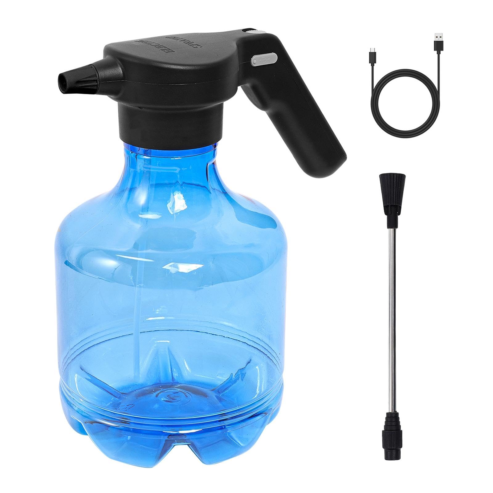 Flacone Spray Elettrico da 3 Litri, Spruzzatore d'Acqua, Nebulizzatore Automatico per Piante, Ugello Nebulizzatore Regolabile per Piante, Giardino, Blu