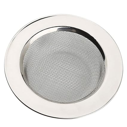 Kitchen Mesh Sink Strainer Good Metal Mesh Strainer for Bathroom/Kitchen Basin (Inner Ring Size- 7 CM, Material-Stainless Steel)