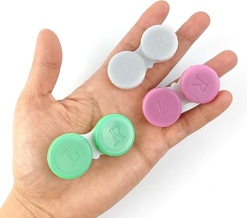 Miniatura 4 de TIHOOD Estuche colorido para lentes de contacto de 60 piezas, contenedor para lentes de ojos, contenedor de almacenamiento en remojo, kit de viaje