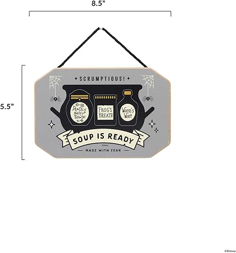 Miniatura 6 de Disney The Nightmare Before Christmas Soup is Ready - Decoración de pared de madera para colgar  Divertido letrero de cocina de Halloween  Hecho con