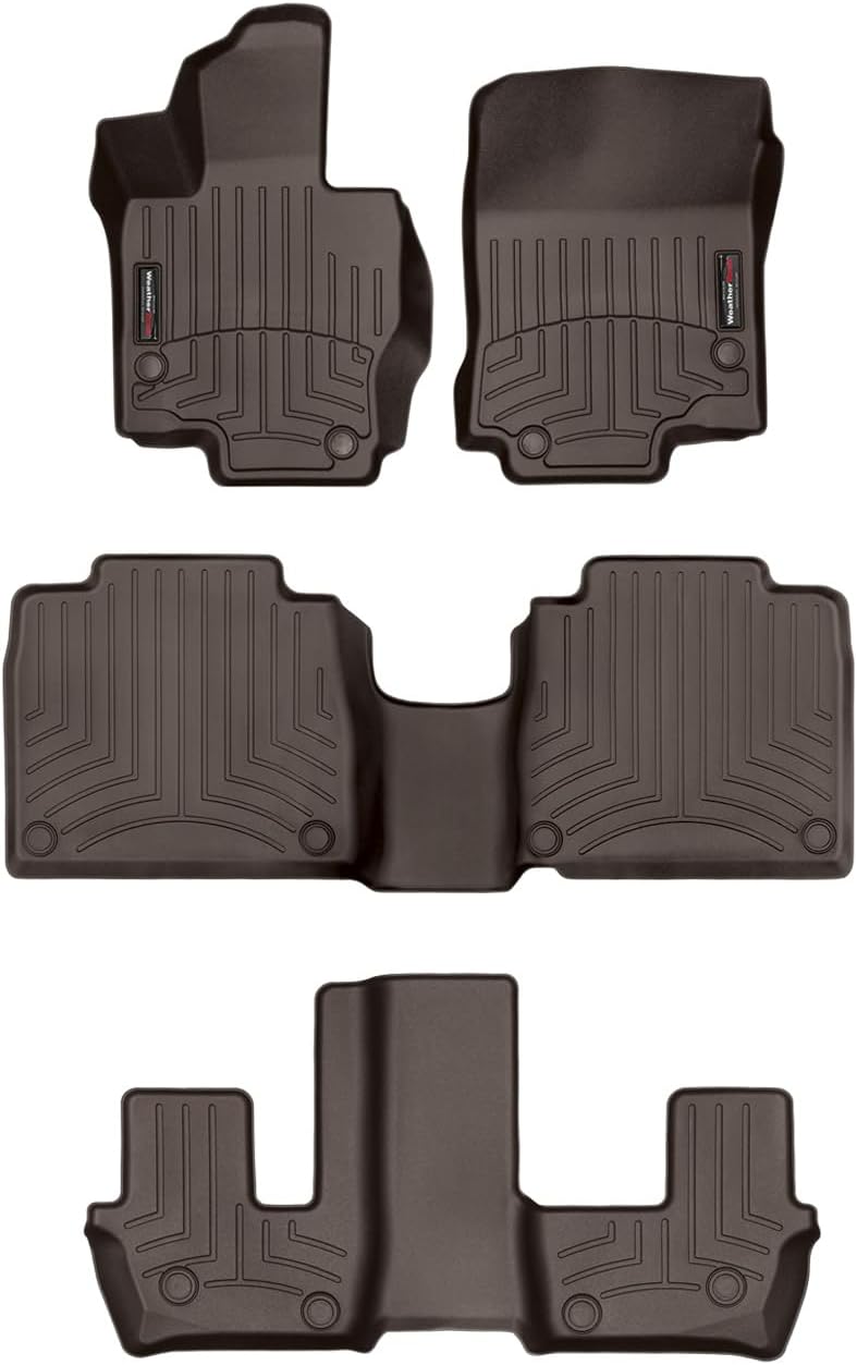 WeatherTech Custom Fit FloorLiners for Mercedes AMG GLS 63, GLS-Class, AMG GLS 63 SUV - Full Set (4715331-471595-5-4), Cocoa