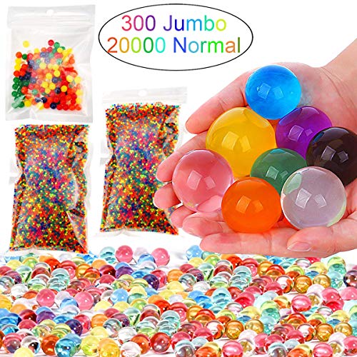 Non Toxic 300pcs Jumbo & 20000 Small Water Beads Gel Beads Kit