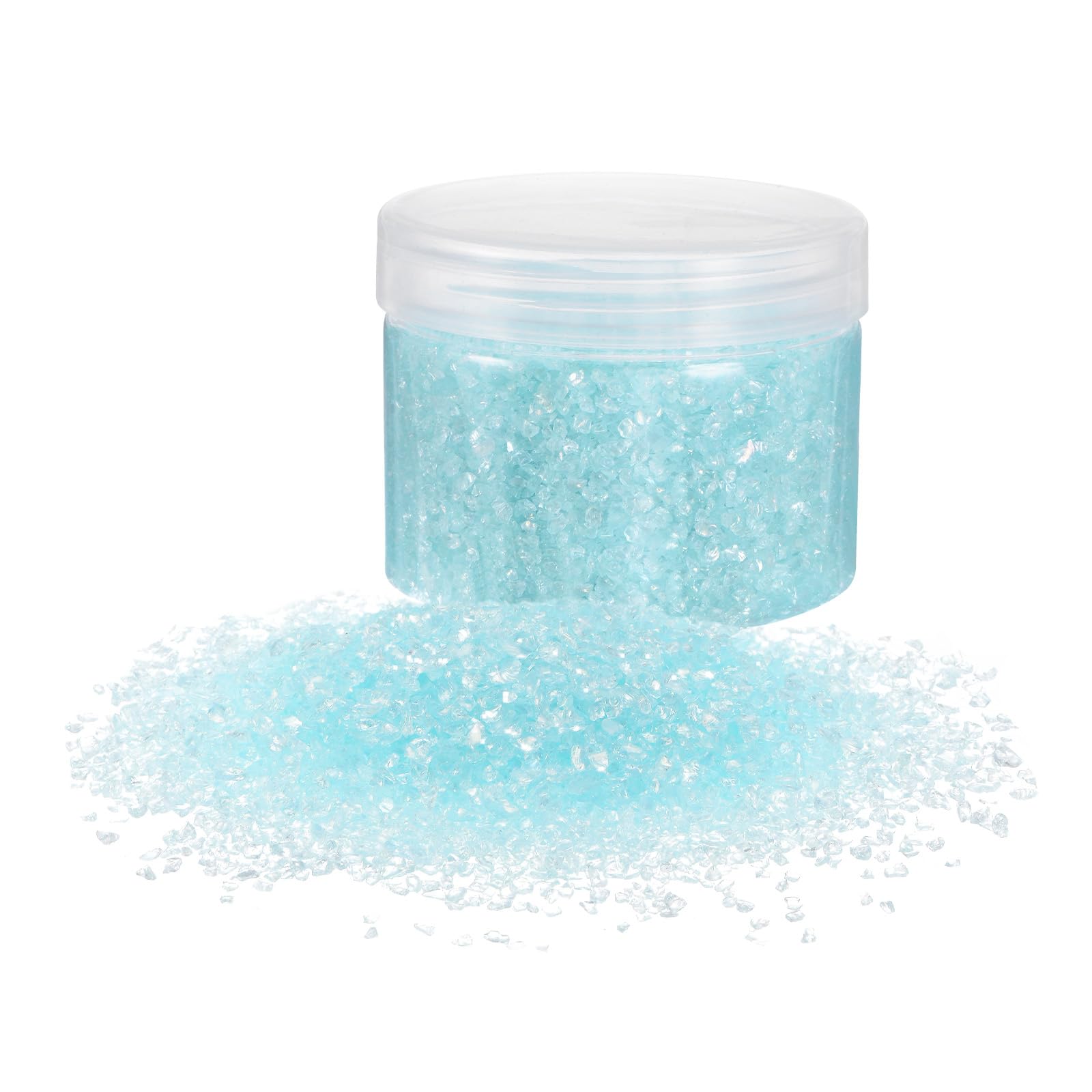 Vidrio Triturado Electrochapado QUARKZMAN - 50g, Tamaño 1-3mm, Color Verde Claro, Para Manualidades Y Resina