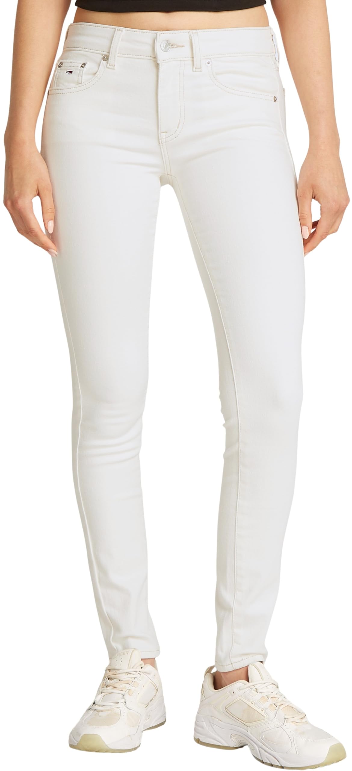 Tommy Jeans Women's Sophie Skinny Fit Low Rise Jeans, White (Denim White), 34W/30L
