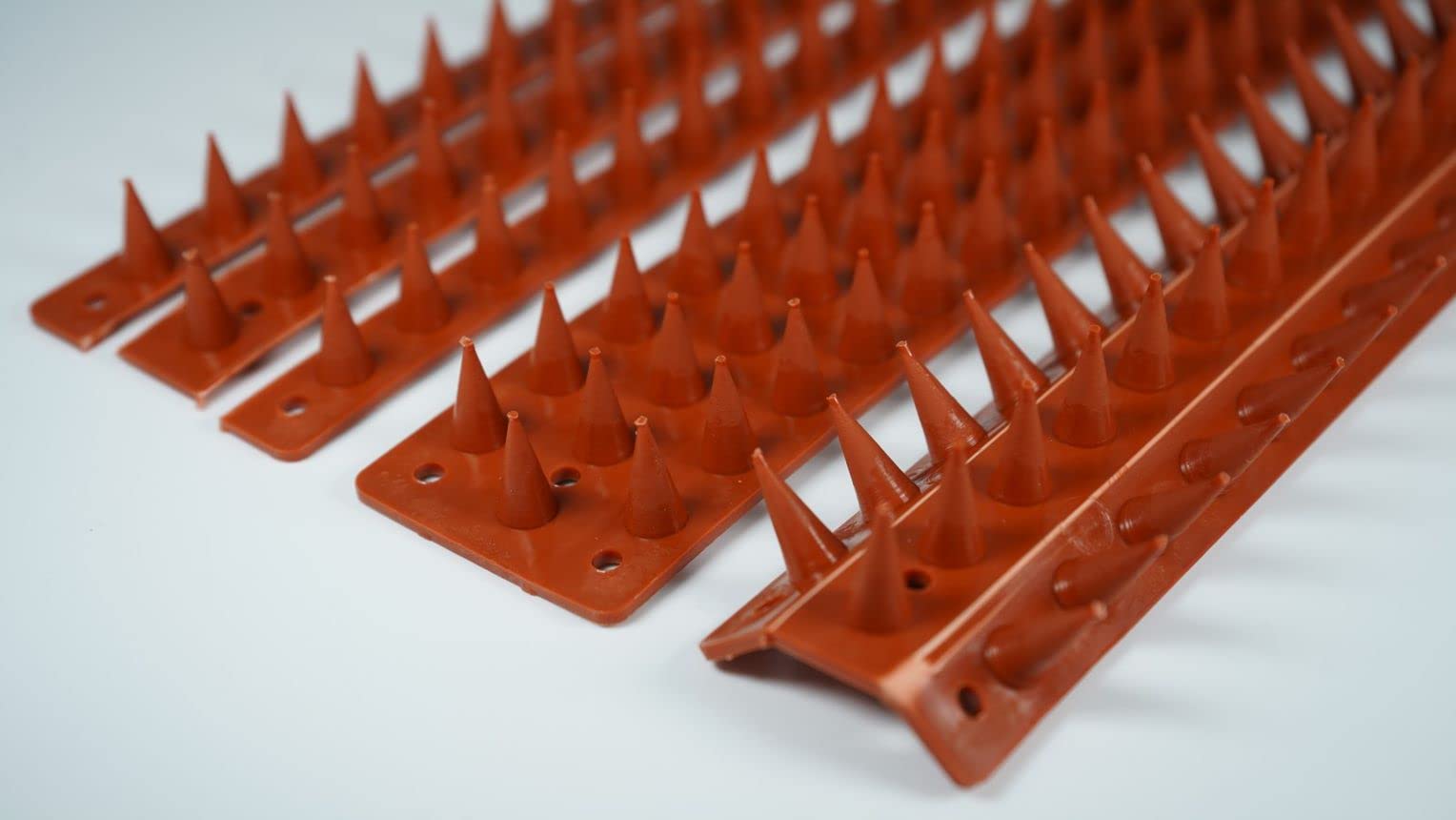 Prikkastrip Eco Fence Wall Spikes Garden Security. Anti-Climb Cat And Bird Deterrent Intruder Deterrent. Made In The UK Pigeon Spikes Pest Control For Gardens - Terracotta 10 Pack - 5M to 15M โ image 1