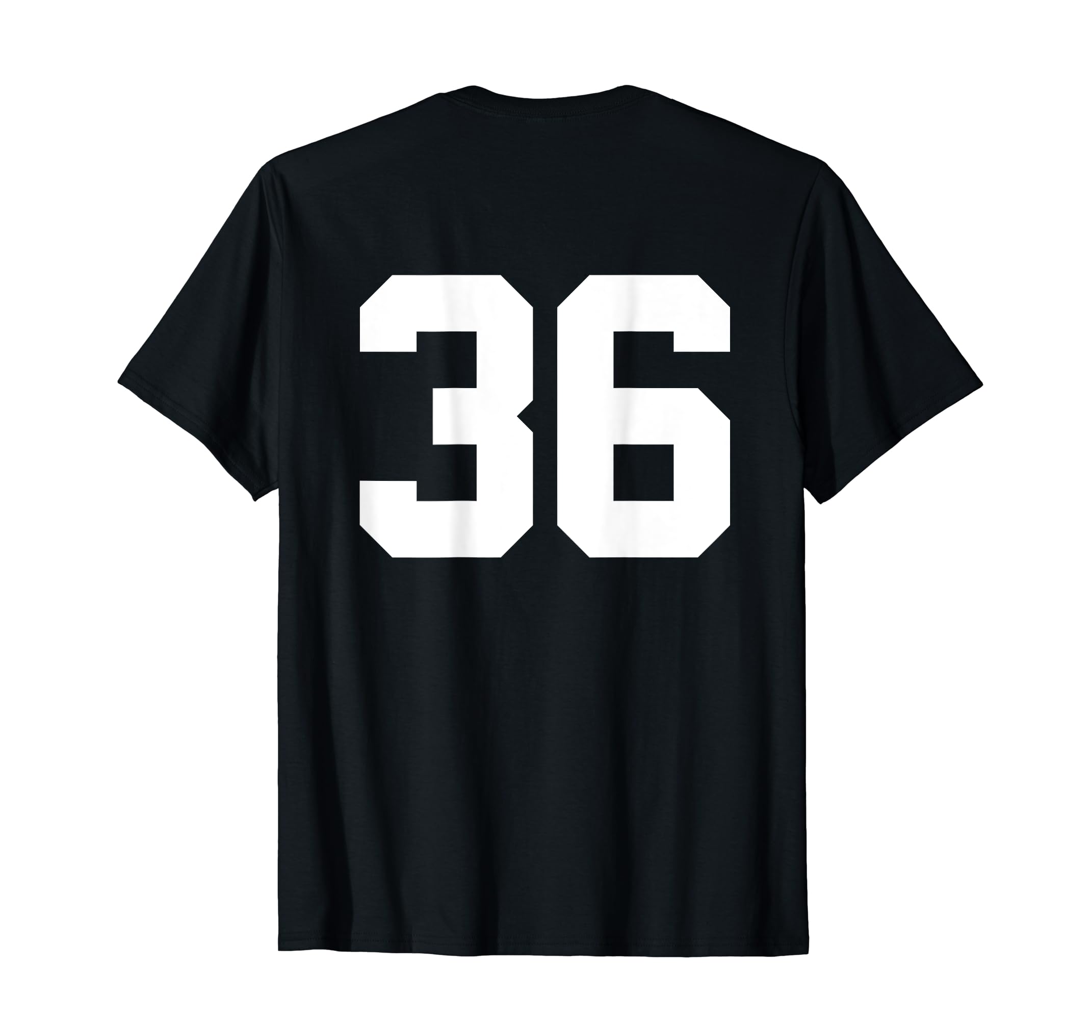 Number 36 Print On Back Only Cotton Team Jersey T-Shirt